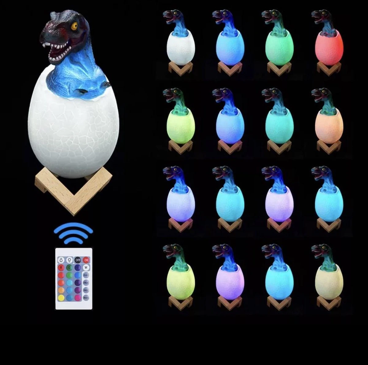 Dinosaurus T-REX Lamp - Nachtlamp Kinderen - Verlichting - Speelgoed - 16 Kleuren 6 Dinosaurus T-REX Lamp - Nachtlamp Kinderen - Verlichting - Speelgoed - 16 Kleuren - Afbeelding 4