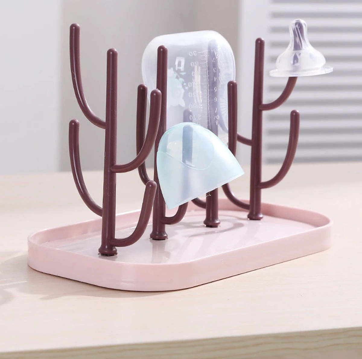 Ever Home Flessen Droogrek - Baby Flessenrek - Afdruiprek Baby - Droogrek - Drying Rack - Roze 6 Ever Home Flessen Droogrek - Baby Flessenrek - Afdruiprek Baby - Droogrek - Drying Rack - Roze - Afbeelding 4