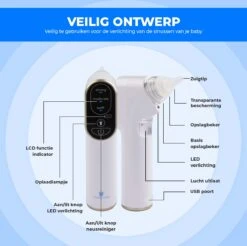 Young Star Baby - Elektrische Neusreiniger Baby - Neuszuiger Met USB - Neuspeer - Neusdouche - Snotverwijderaar -Baby Peuter Winkel 1200x1195 5