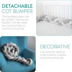 Navaris Babynestje Voor Baby's - Nestje Geweven Met Slaapmatje - Babynestje Met Bedrand Vlecht - Nestje Hoofdbeschermer - Babynestje Geweven -Baby Peuter Winkel 1200x1196 6