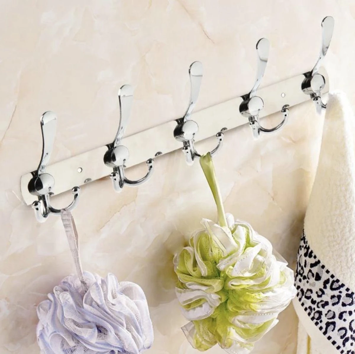 Merkloos Parya Home - 15-Haaks Wandkapstok - Muur / Wand Kapstok - Hangende Design Muurkapstok - Handdoekrek - RVS / Chroom 4 Merkloos Parya Home - 15-Haaks Wandkapstok - Muur / Wand Kapstok - Hangende Design Muurkapstok - Handdoekrek - RVS / Chroom - Afbeelding 2