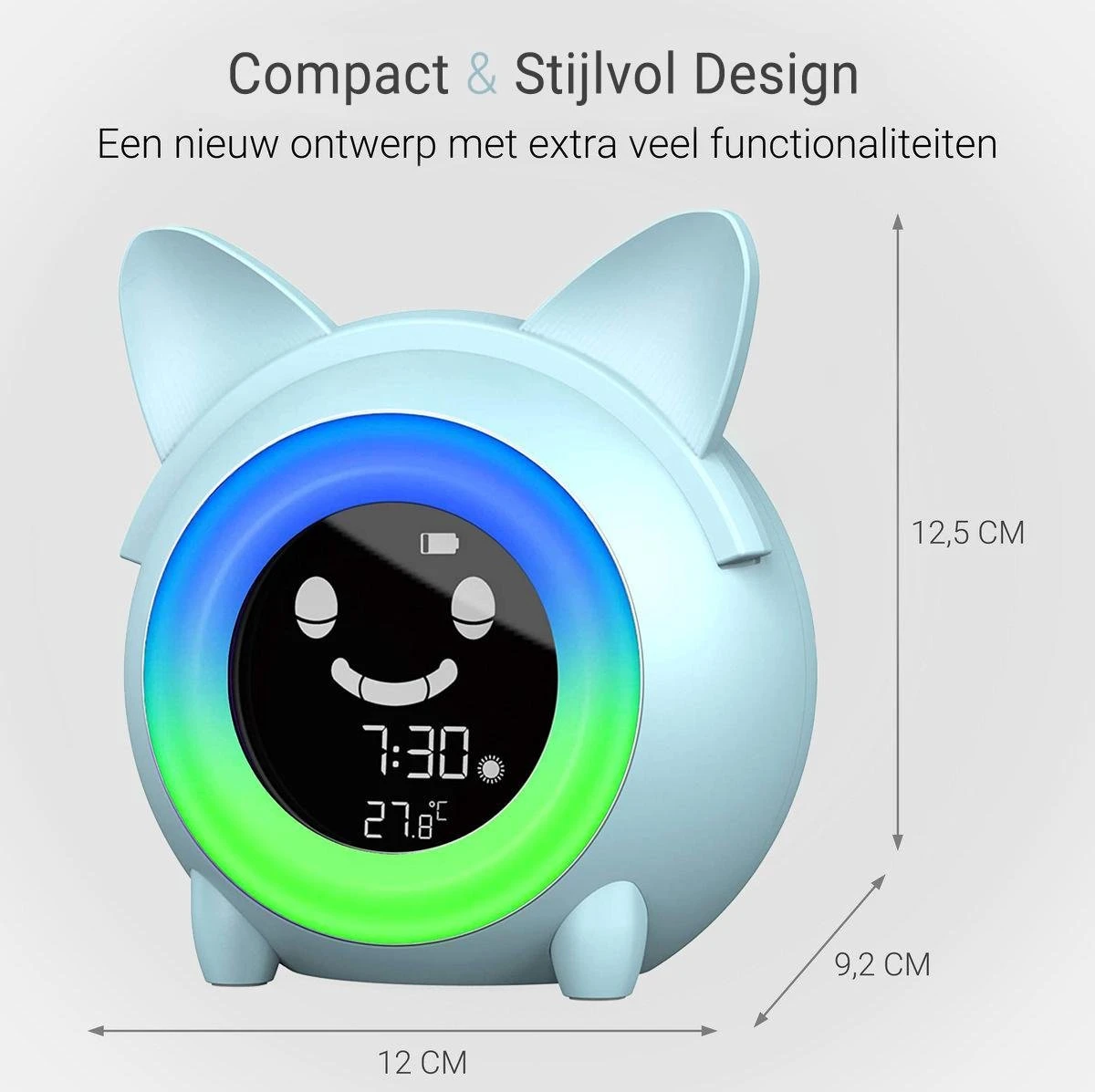 Merkloos Slaaptrainer - Wake-up Light - Digitale Wekker Met Slaaptimers - Nachtlamp Met Slaapdeuntjes - Kat - Blauw 8 Merkloos Slaaptrainer - Wake-up Light - Digitale Wekker Met Slaaptimers - Nachtlamp Met Slaapdeuntjes - Kat - Blauw - Afbeelding 6
