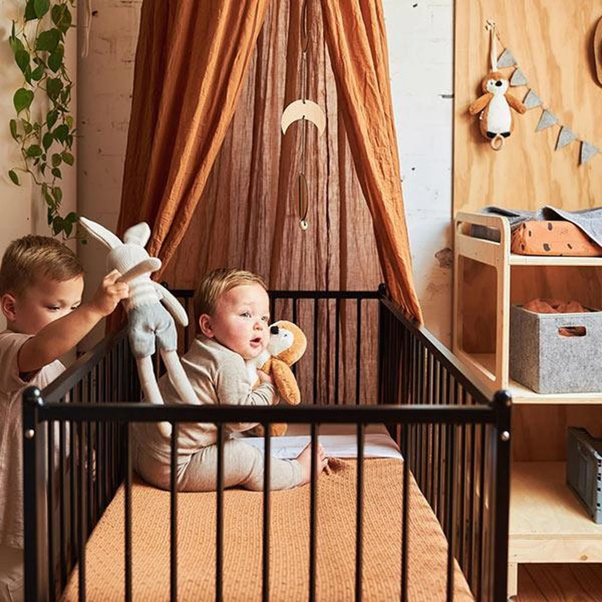 Jollein Baby Klamboe Vintage 245cm - Caramel 15 Jollein Baby Klamboe Vintage 245cm - Caramel - Afbeelding 13