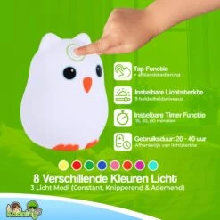 Kadoing Uil Nachtlamp (Groot) - Met TAP-ON & Afstandsbediening - Oplaadbaar - LED Lamp - Gender Reveal - Babyshower - Kraamcadeau - Baby - Babykamer - Verjaardag Kinderen - Kinderkamer - Kinderspeelgoed - Speelgoed Cadeau - Premium Kinderlamp -Baby Peuter Winkel 1200x1200 1357