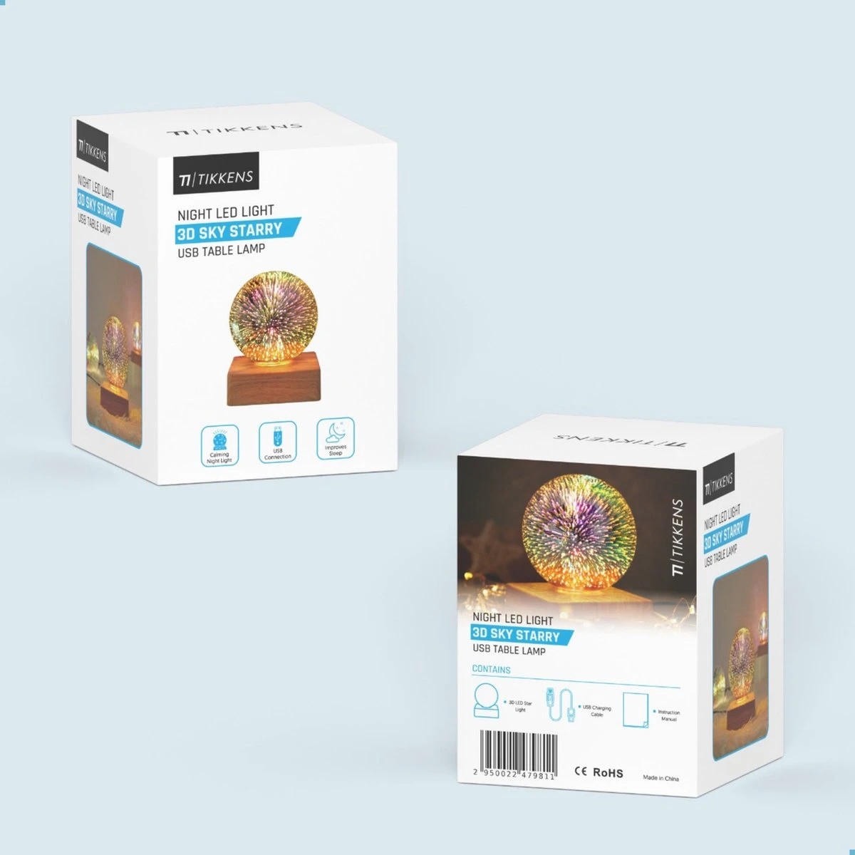 TIKKENS® Sterrenlamp 3D Nachtlamp Voor Kinderen & Baby - USB Aansluiting - Tafellamp Voor Slaapkamer - Nachtlampje - Nachtlamp - LED - Verlichting - Babykamer Nachtlampjes - Nachtlampjes 7 TIKKENS® Sterrenlamp 3D Nachtlamp Voor Kinderen & Baby - USB Aansluiting - Tafellamp Voor Slaapkamer - Nachtlampje - Nachtlamp - LED - Verlichting - Babykamer Nachtlampjes - Nachtlampjes - Afbeelding 5