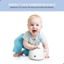 TIKKENS® LED Walvis Nachtlampje Kinderen & Baby's - 7 Kleuren - Touch Bediening - Kinderkamer - Babykamer - Kinderen - Tafellamp Slaapkamer -Baby Peuter Winkel 1200x1200 1474
