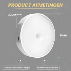 B-care Ledverlichting Met Bewegingssensor - Trapverlichting - Draadloos En Oplaadbaar - LED Verlichting - Nachtlamp Met Oplaadbare Batterij - Zacht Wit Licht - Sensor - Kastverlichting - Nachtlampje - Badkamerverlichting - Spiegelverlichting -Baby Peuter Winkel 1200x1200 1501