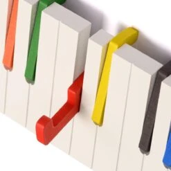 Merkloos Decopatent® Wandkapstok Hout - Piano Kinderkamer Kapstok - Met 16 Ophang Haken - Wand Kapstok - Garderoberek - Wit - 60 Cm Breed -Baby Peuter Winkel 1200x1200 1627