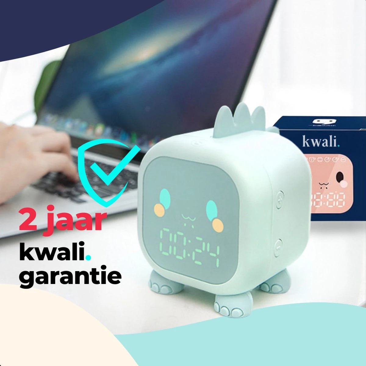 Kwali.® Slaaptrainer Kinderen - Kinderwekker - Nachtlampje Kinderen - Dino 14 Kwali.® Slaaptrainer Kinderen - Kinderwekker - Nachtlampje Kinderen - Dino - Afbeelding 12