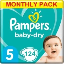 PampersĀ® Pampers Baby Dry Maat 5 - 124 Luiers Maandbox