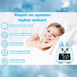 Konijn Slaaptrainer - Kinderwekker - Slaaptrainer Kind - Oplaadbaar - Dimfunctie - Kinderslot - Met Nachtlamp En Wekker -Baby Peuter Winkel 1200x1200 1735