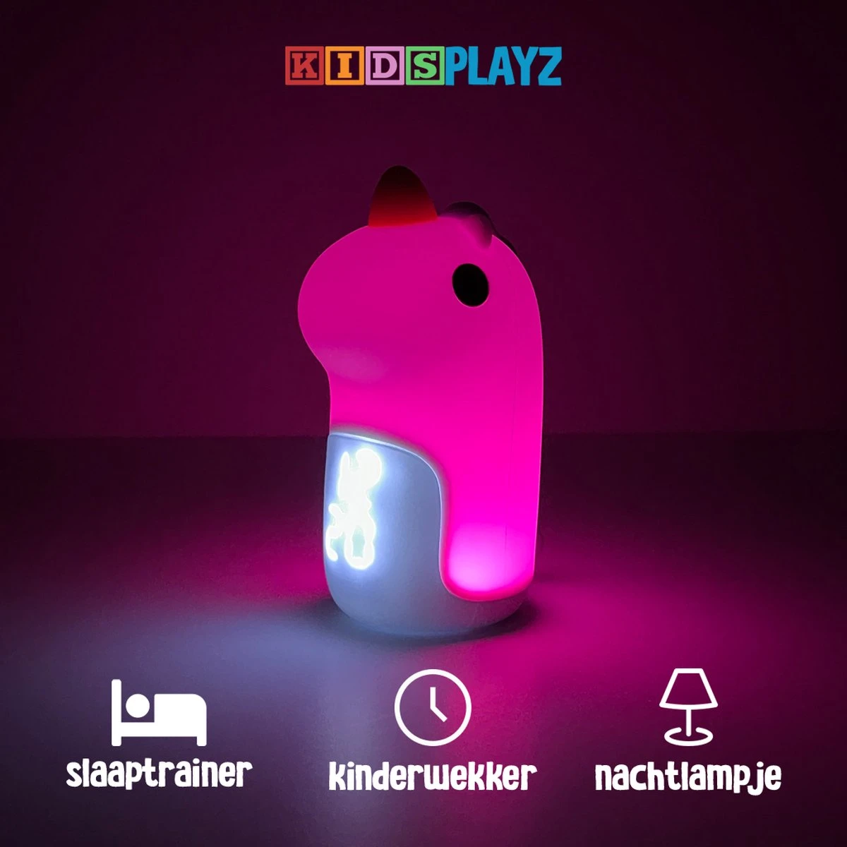 Merkloos KidsPlayz Unicorn Slaaptrainer - Wekker - Nachtlampje - Kinderwekker - Wit En Multicolor - Oplaadbaar - Alarm Clock - Eco Modus 8 Merkloos KidsPlayz Unicorn Slaaptrainer - Wekker - Nachtlampje - Kinderwekker - Wit En Multicolor - Oplaadbaar - Alarm Clock - Eco Modus - Afbeelding 6