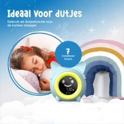 Kippa Slaaptrainer Voor Kinderen – Slaapwekker Met Nachtlampfunctie – Gezicht Animatie – Snooze En Timer - Voor Een Verbeterde Nachtrust - Nieuwste Model – Blauw -Baby Peuter Winkel 1200x1200 1792