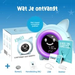Kippa Slaaptrainer Voor Kinderen – Slaapwekker Met Nachtlampfunctie – Gezicht Animatie – Snooze En Timer - Voor Een Verbeterde Nachtrust - Nieuwste Model – Blauw -Baby Peuter Winkel 1200x1200 1793