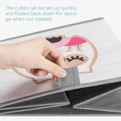 Navaris Opbergdozen Voor Kinderen - Set Van 3 Opbergboxen Met Treklus - 28 X 28 X 28 Cm - Opvouwbaar - Speelgoedbakken Met Dierenmotief -Baby Peuter Winkel 1200x1200 1834