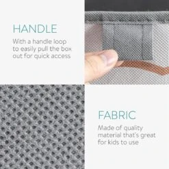 Navaris Opbergdozen Voor Kinderen - Set Van 3 Opbergboxen Met Treklus - 28 X 28 X 28 Cm - Opvouwbaar - Speelgoedbakken Met Dierenmotief -Baby Peuter Winkel 1200x1200 1836