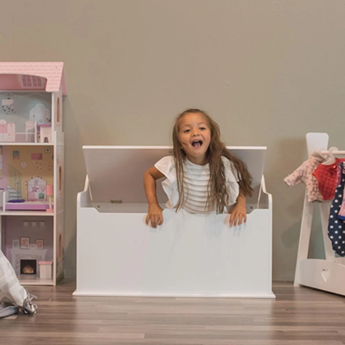 Bandits & Angels Houten Opbergkist Classic Wit 4 Bandits & Angels Houten Opbergkist Classic Wit - Afbeelding 2