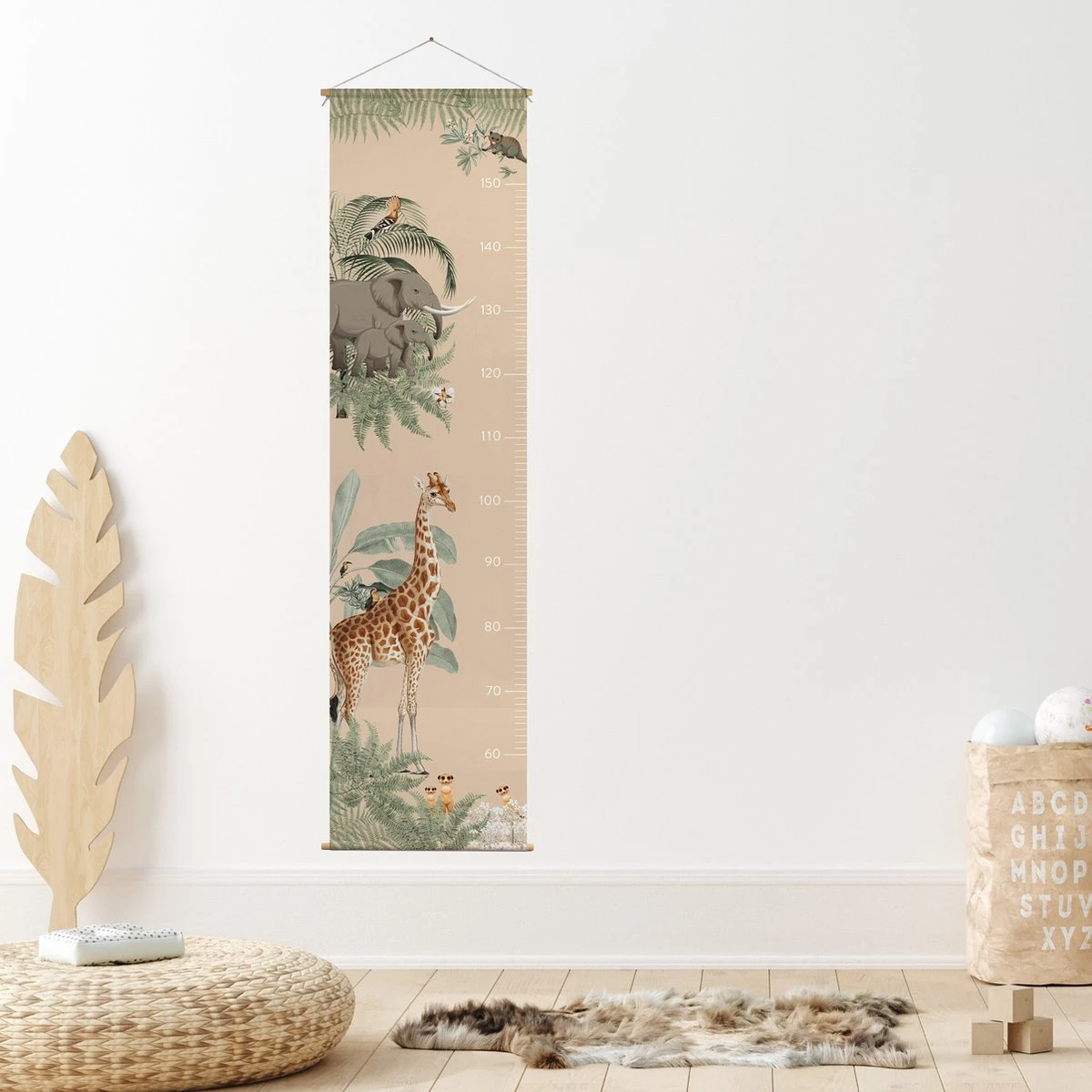 Groeimeter Babykamer Kinderkamer | Jungle | Meetlat Kind | 130 X 30 Cm | Kraamcadeau | Verjaardagscadeau | Babykamer Decoratie | Wanddecoratie 3 Groeimeter Babykamer Kinderkamer | Jungle | Meetlat Kind | 130 X 30 Cm | Kraamcadeau | Verjaardagscadeau | Babykamer Decoratie | Wanddecoratie