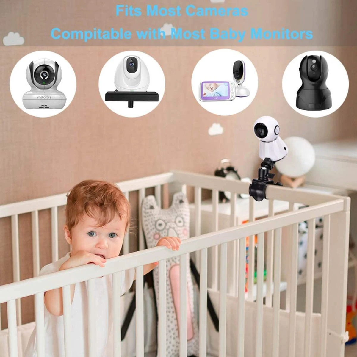 Merkloos Babyfoon Houder 360 Graden Universeel – Standaard Met Camera Houder Babyfoons – Monitor Beugel Tripod Babyfoonhouder 6 Merkloos Babyfoon Houder 360 Graden Universeel – Standaard Met Camera Houder Babyfoons – Monitor Beugel Tripod Babyfoonhouder - Afbeelding 4