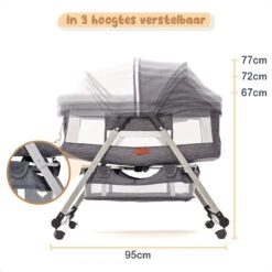 Twinky® Co-Sleeper – Opvouwbare Wieg En Aanschuifbed Voor Baby En Peuter – Incl. Matras – Reisbedje – Babybedje Voor Baby En Peuter -Baby Peuter Winkel 1200x1200 2011