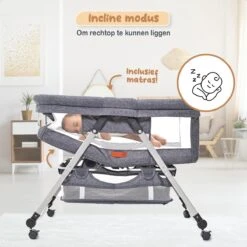 Twinky® Co-Sleeper – Opvouwbare Wieg En Aanschuifbed Voor Baby En Peuter – Incl. Matras – Reisbedje – Babybedje Voor Baby En Peuter -Baby Peuter Winkel 1200x1200 2013