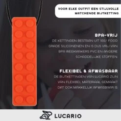 Bijtketting - Kauwketting | Bouwblokje Patroon Oranje -Baby Peuter Winkel 1200x1200 2187