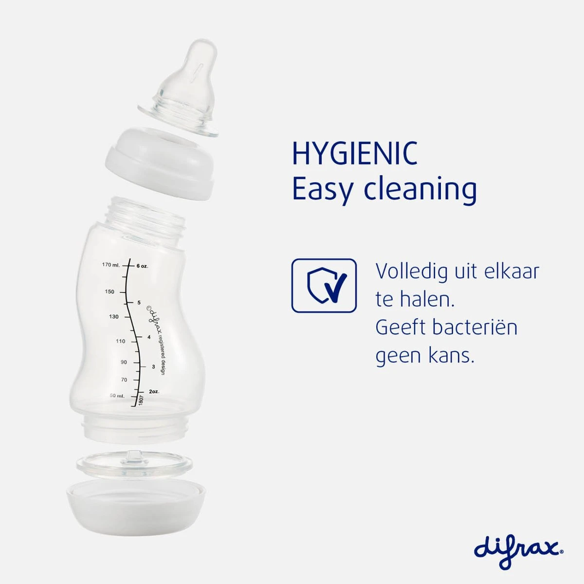 Difrax - S-Fles Duopack - Bruin/Roze - 250ml - 0+ Maanden 7 Difrax - S-Fles Duopack - Bruin/Roze - 250ml - 0+ Maanden - Afbeelding 5