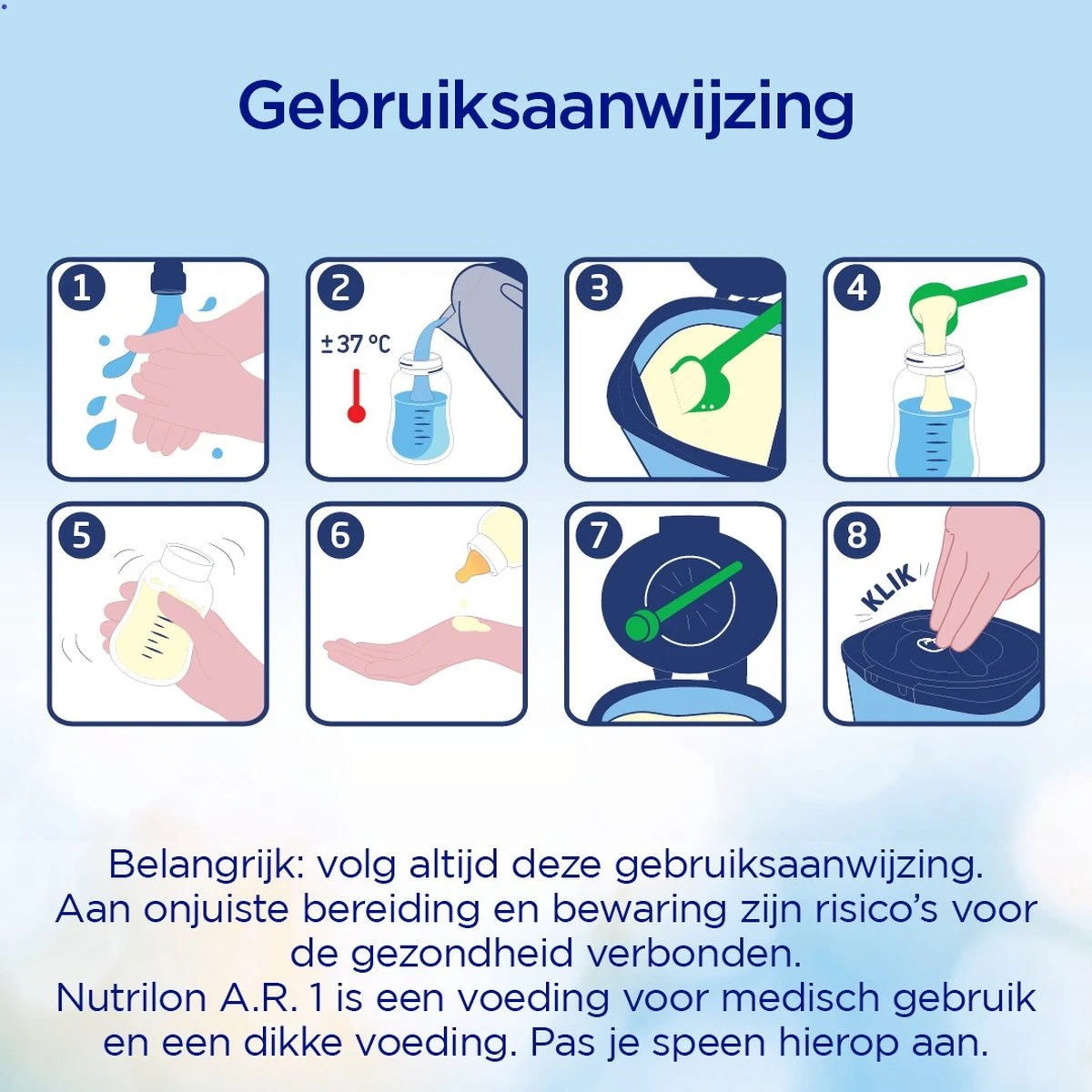 Nutrilon A.R. 1 – Flesvoeding Bij Spugen Vanaf De Geboorte – 800g 4 Nutrilon A.R. 1 – Flesvoeding Bij Spugen Vanaf De Geboorte – 800g - Afbeelding 2
