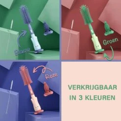 Baby Flessenborstel - Flessenreiniger - Flessenborstel Siliconen - Flesvoedingsaccessoires - BPA Vrij - Groen - 3 In 1 12 Baby Flessenborstel - Flessenreiniger - Flessenborstel Siliconen - Flesvoedingsaccessoires - BPA Vrij - Groen - 3 In 1 -Baby Peuter Winkel 1200x1200 2656
