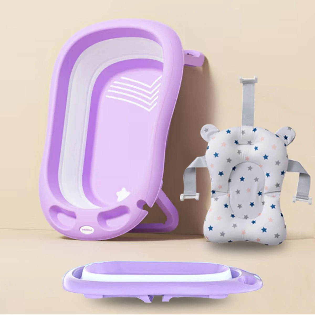 K IKIDO Babybadje Opvouwbaar - 3 In 1 Opvouwbaar - 83 × 48 × 23,5 Cm - Baby Badje - Peuterbadje - Babybadkuip -Inclusief Badkussen - Purper 7 K IKIDO Babybadje Opvouwbaar - 3 In 1 Opvouwbaar - 83 × 48 × 23,5 Cm - Baby Badje - Peuterbadje - Babybadkuip -Inclusief Badkussen - Purper - Afbeelding 5