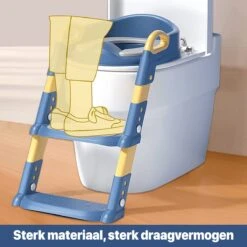 Zindelijkheidstraining Stoel Met Opstapje Ladder, Zindelijkheidstraining Toilet Voor Kinderen Jongens Meisjes Peuters-comfortabel Veilig Potje Stoel Met Anti-slip Pads Ladder - Blauw -Baby Peuter Winkel 1200x1200 562