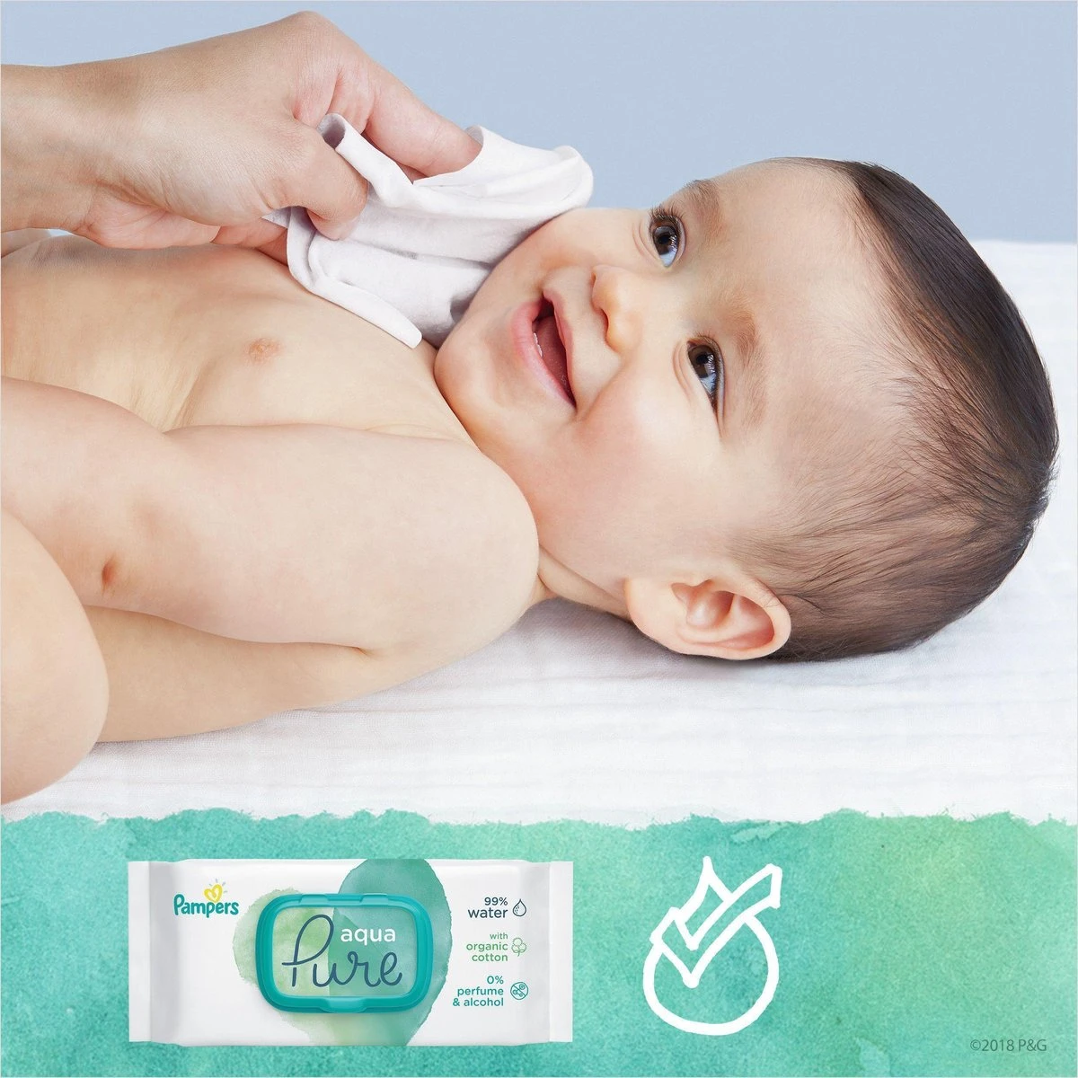 Pampers® Pampers Aqua Pure Billendoekjes - 864 Doekjes 5 Pampers® Pampers Aqua Pure Billendoekjes - 864 Doekjes - Afbeelding 3