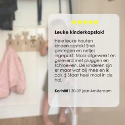 Jooba® Kinderkapstok - 5 Haken - Kapstok Met Dieren - Kapstok Hangend - Hout - Wandkapstok - Met Bevestigingsmateriaal -Baby Peuter Winkel 1200x1200 770