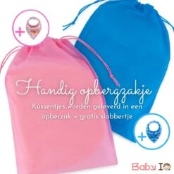 Baby IQ Orthopedisch Baby Hoofdkussen – Traagschuim – Tegen Plat Achterhoofd – Baby Kussen Plat Hoofd - Kraamcadeau – Blauw – Incl Gratis Bandana Slabber -Baby Peuter Winkel 1200x1200 880