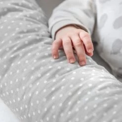 Fillikid Bedbumper 190 X 9 Cm Bedomrander Ledikant - Grijs Wit Stippen -Baby Peuter Winkel 1200x1200 896