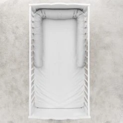 Fillikid Bedbumper 190 X 9 Cm Bedomrander Ledikant - Grijs Wit Stippen -Baby Peuter Winkel 1200x1200 901