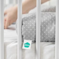 Fillikid Bedbumper 190 X 9 Cm Bedomrander Ledikant - Grijs Wit Stippen -Baby Peuter Winkel 1200x1200 902