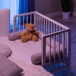 Fillikid Bedbumper 190 X 9 Cm Bedomrander Ledikant - Grijs Wit Stippen -Baby Peuter Winkel 1200x1200 905
