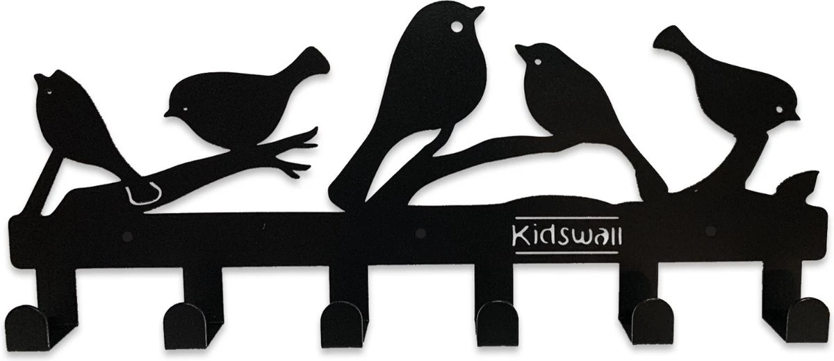Kinderkapstok - Vogels - Kinderkapstok Haakjes - Babykamer Kapstokken - Babykamer - 6 Haken – Design Kapstokken - Inclusief Bevestigingsmateriaal – Wandkapstok - Babykameraccessoires - Kinderkamer Haakjes - Zwart - Modern 3 Kinderkapstok - Vogels - Kinderkapstok Haakjes - Babykamer Kapstokken - Babykamer - 6 Haken – Design Kapstokken - Inclusief Bevestigingsmateriaal – Wandkapstok - Babykameraccessoires - Kinderkamer Haakjes - Zwart - Modern