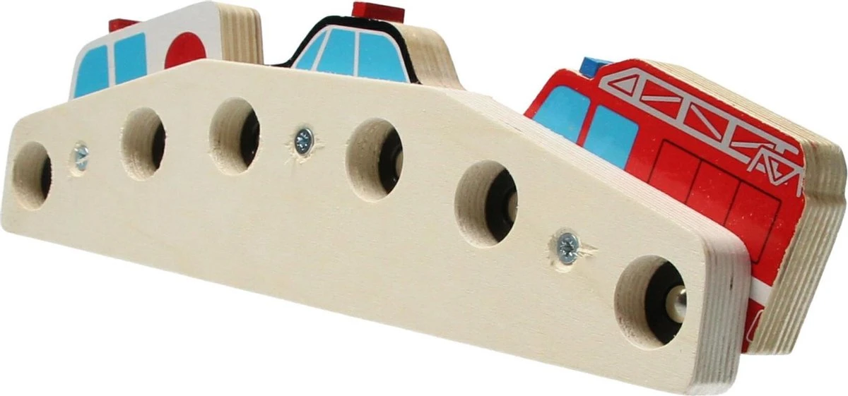 Houten Kapstok ‒ Kinderkapstok ‒ Politie Auto & Hulpdiensten 32 Cm 5 Houten Kapstok ‒ Kinderkapstok ‒ Politie Auto & Hulpdiensten 32 Cm - Afbeelding 3