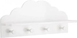 ATMOSPHERA Kapstok Witte Wolk - 4 Haken - Kinderdecoratie-kinderkapstok