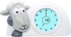 Zazu Sam Slaaptrainer - Met Nachtlamp Functie En Slaaptimers - Grijs / Wit -Baby Peuter Winkel 1200x632