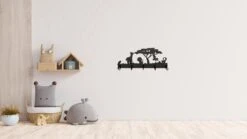 Merkloos Kinderkapstok - Kapstok Kinderen Jungle - Kinderkamer Haakjes - Zwart - Hout - 5 Haken - Met Bevestigingsmateriaal -Baby Peuter Winkel 1200x675 11