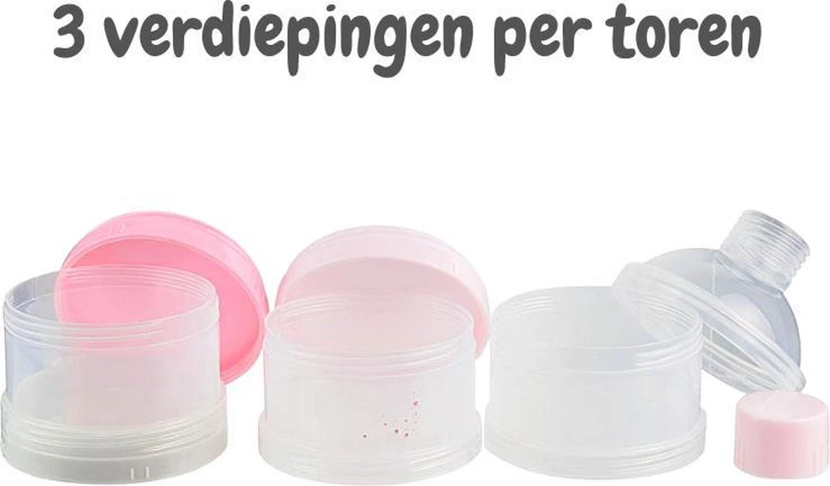 2x Poedertoren - Blauw - Toren Melkpoeder Doseerdoosjes - Bewaarbakjes – Voedingstoren - Baby - Melktoren Reisbox - Babyvoeding 4 2x Poedertoren - Blauw - Toren Melkpoeder Doseerdoosjes - Bewaarbakjes – Voedingstoren - Baby - Melktoren Reisbox - Babyvoeding - Afbeelding 2