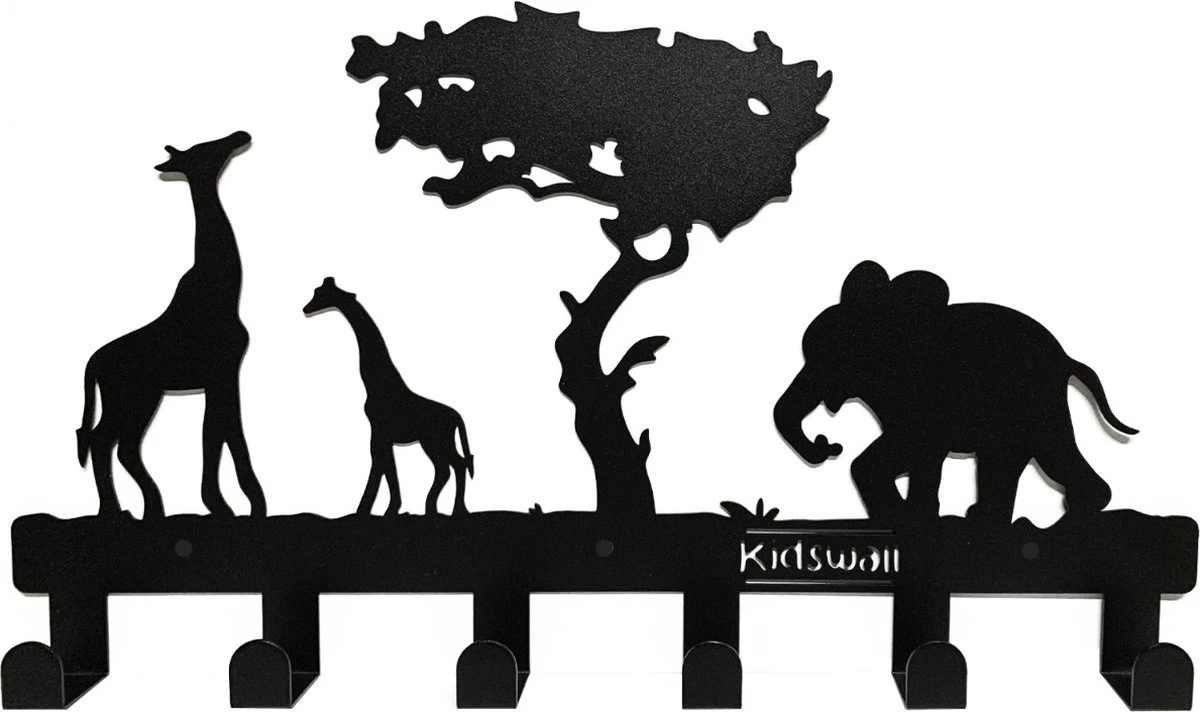 Kinderkapstok - Safari - Kinderkapstok Haakjes - Babykamer Kapstokken - Babykamer - 6 Haken – Design Kapstokken - Inclusief Bevestigingsmateriaal – Wandkapstok - Babykameraccessoires - Kinderkamer Haakjes - Zwart - Modern 3 Kinderkapstok - Safari - Kinderkapstok Haakjes - Babykamer Kapstokken - Babykamer - 6 Haken – Design Kapstokken - Inclusief Bevestigingsmateriaal – Wandkapstok - Babykameraccessoires - Kinderkamer Haakjes - Zwart - Modern