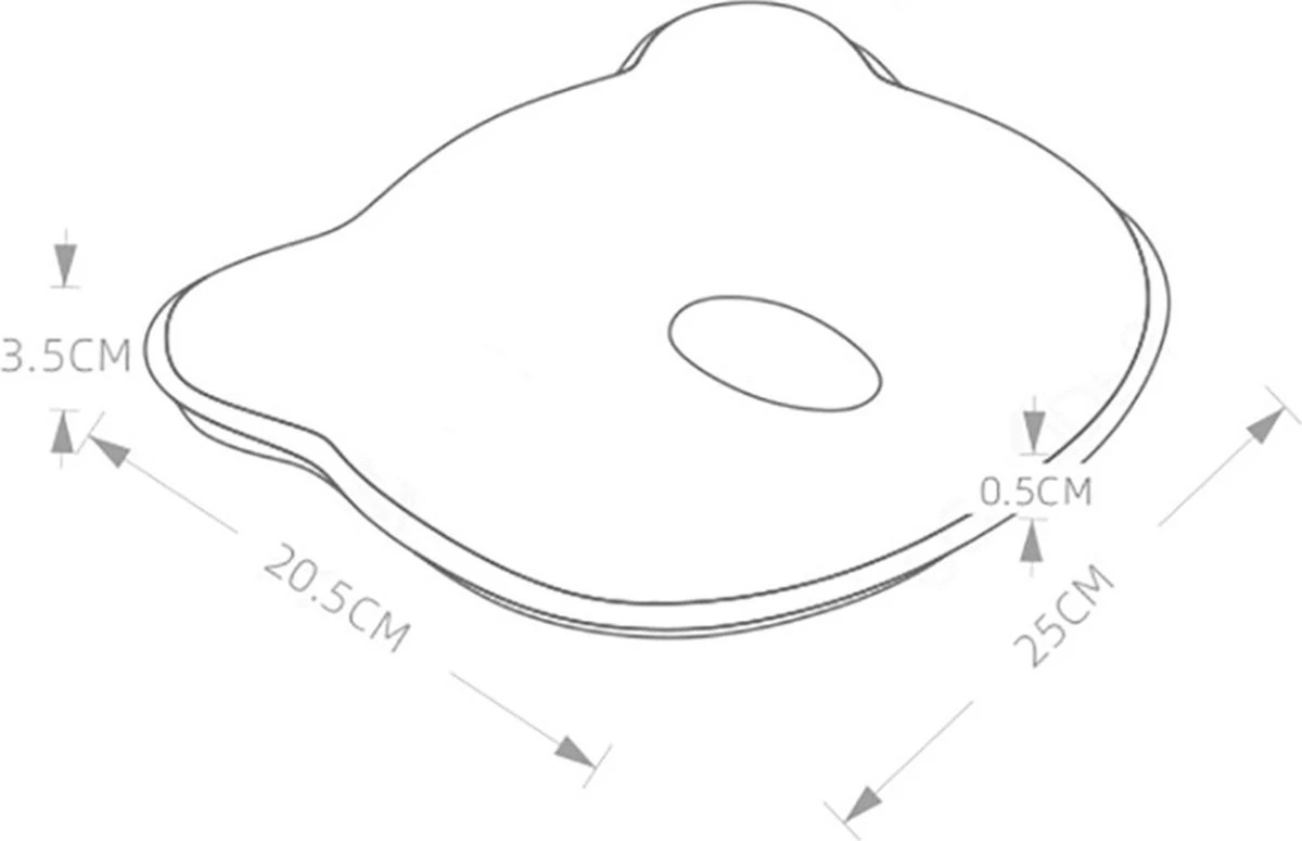 1Day - Baby Hoofdkussen - Blauw - 100% Katoen - Tegen Plat Achterhoofd 4 1Day - Baby Hoofdkussen - Blauw - 100% Katoen - Tegen Plat Achterhoofd - Afbeelding 2