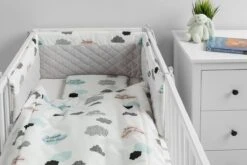 Sensillo Baby Bedbumper - Bedomrander - Anti Stootrand Ledikant - Bed Zijbeschermers - 180x30cm - Grijze Wolkjes 11 Sensillo Baby Bedbumper - Bedomrander - Anti Stootrand Ledikant - Bed Zijbeschermers - 180x30cm - Grijze Wolkjes -Baby Peuter Winkel 1200x800 152