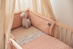 Jollein Bedomrander River Knit 180x35cm - Pale Pink -Baby Peuter Winkel 1200x800 160