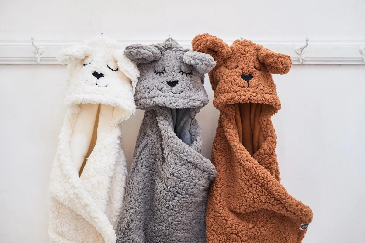 Jollein Wikkeldeken Bunny 100x105cm - Off-White 7 Jollein Wikkeldeken Bunny 100x105cm - Off-White - Afbeelding 5