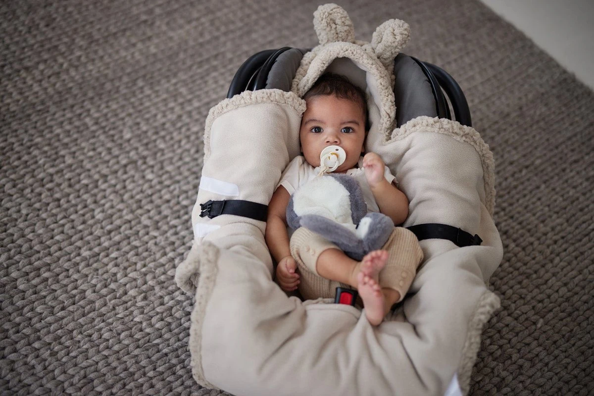 Jollein Wikkeldeken Bunny 100x105cm - Off-White 22 Jollein Wikkeldeken Bunny 100x105cm - Off-White - Afbeelding 20